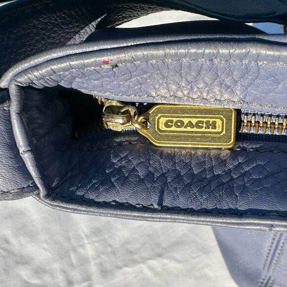 COACH Vintage 97 Sonoma Bucket Bag Periwinkle XL Slouchy Full Grain Leather 4927 - Picture 14 of 16